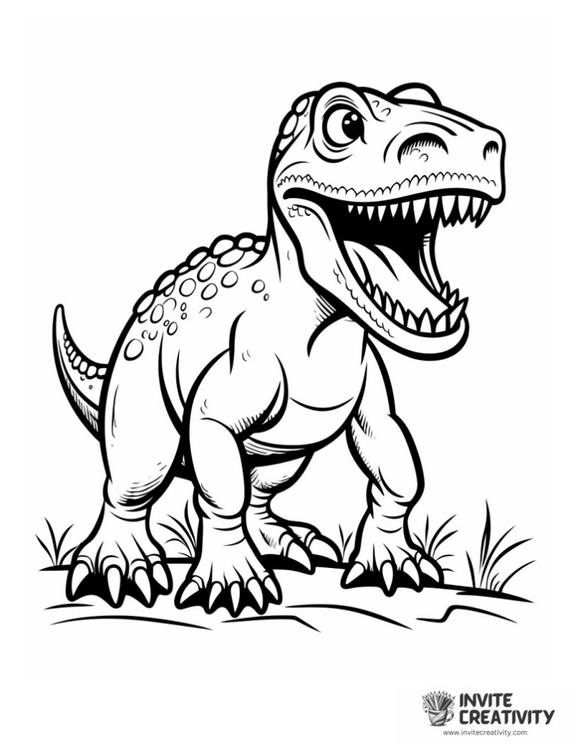 tyrannosaurus rex baby coloring sheet