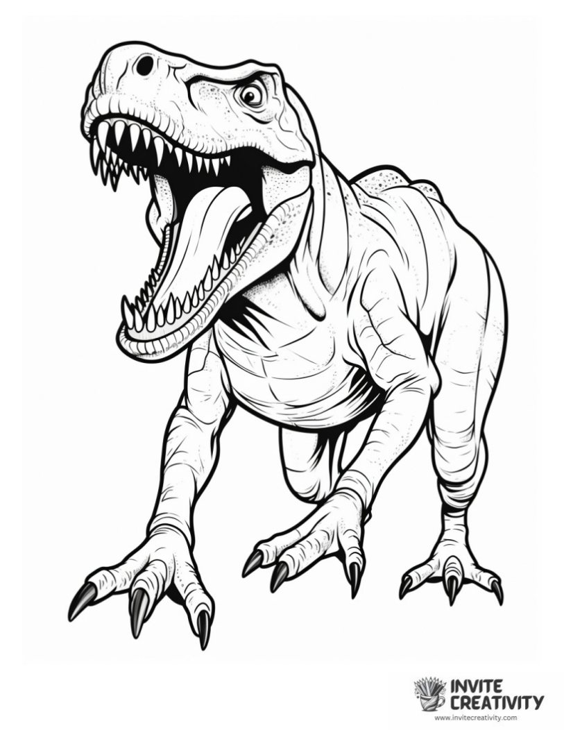 tyrannosaurus rex hybrid coloring page
