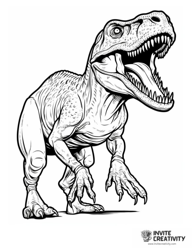 tyrannosaurus rex hybrid coloring sheet