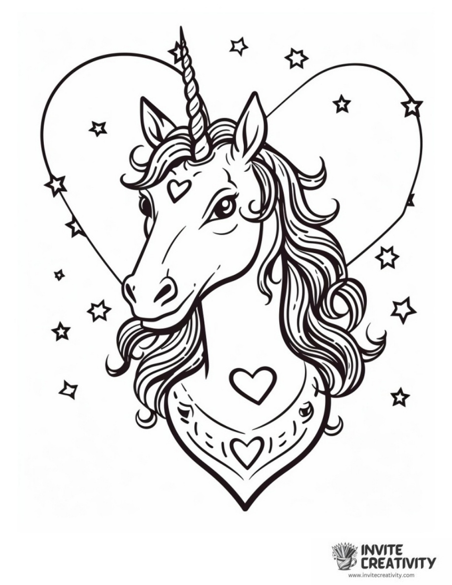 Unicorn with Hearts