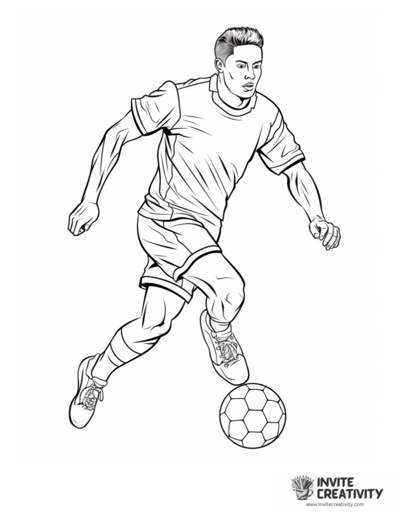usa soccer player coloring page