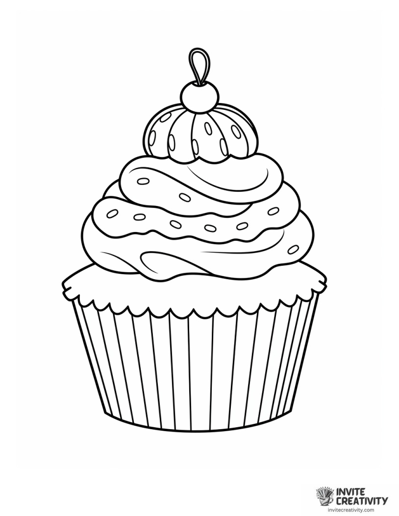vanilla cupcake outline