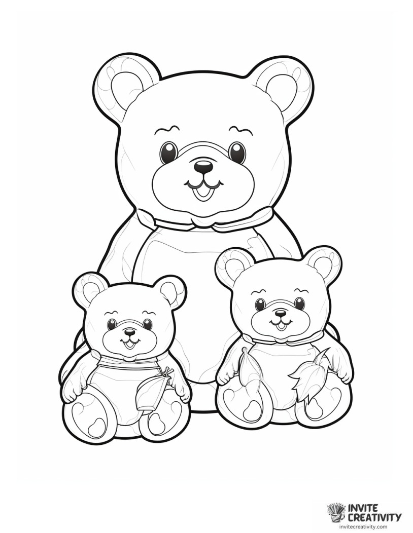 variety of gummy bears illustration