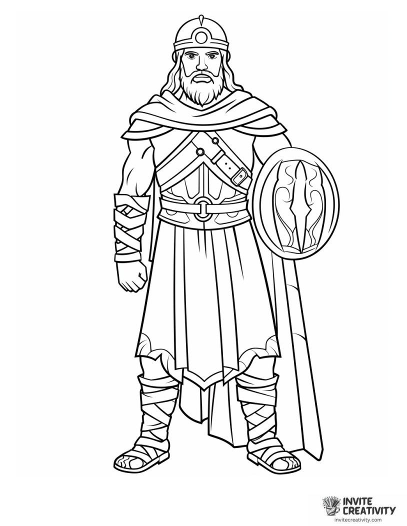 viking holding a shield