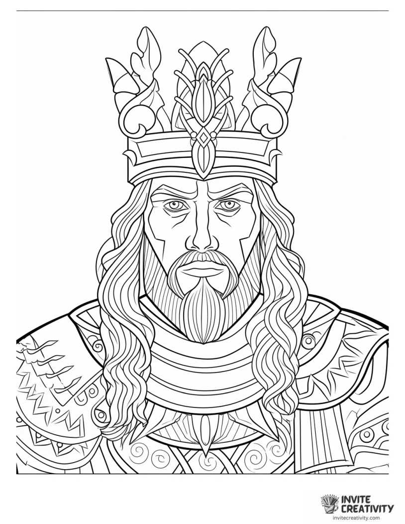 viking jarl coloring page