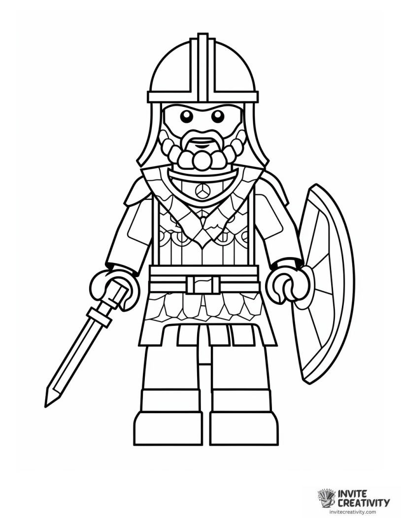 viking lego coloring sheet