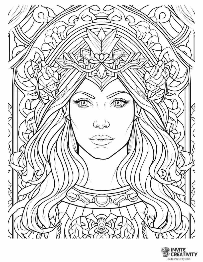 viking woman mandala