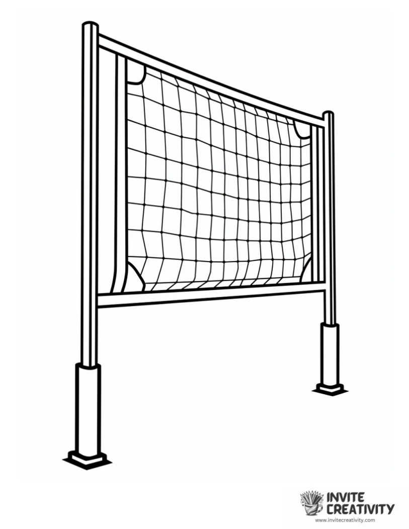 volleyball net coloring sheet