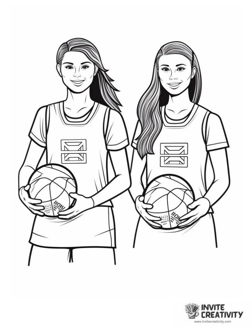 volleyball players coloring page