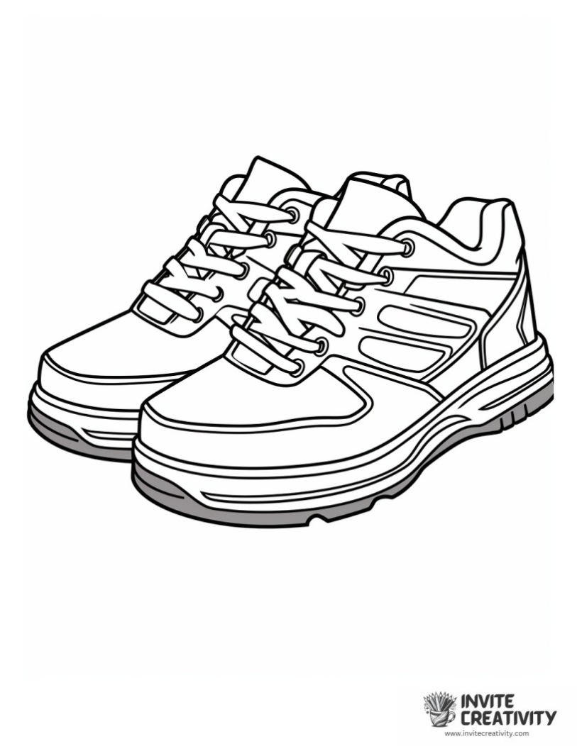 volleyball shoes coloring page
