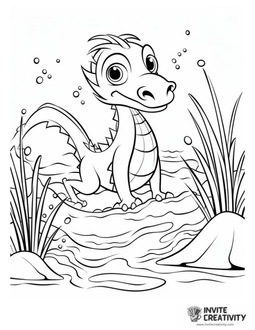 water dragon coloring sheet