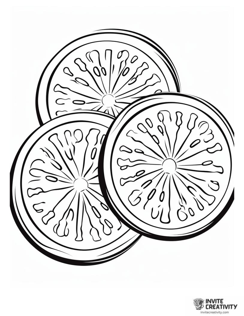 watermelons coloring page