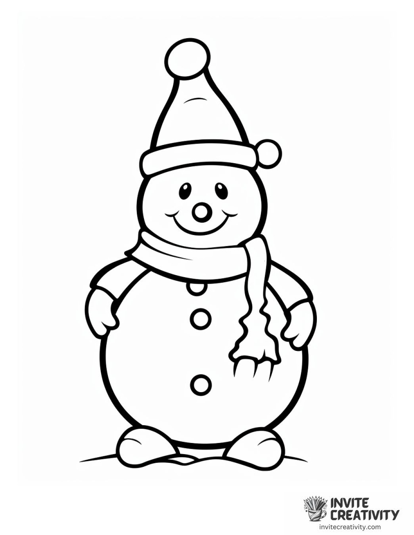 whimsical snowman To Color