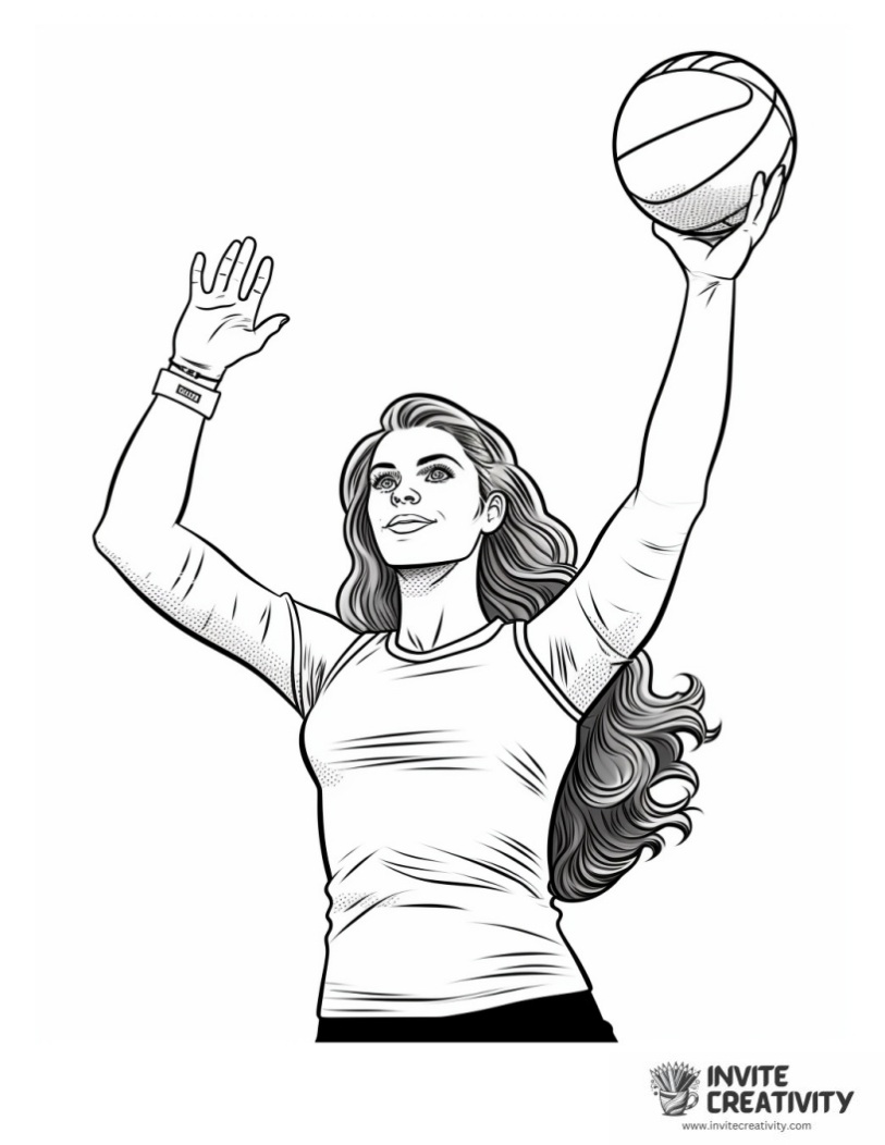 woman playing volleyball detailed for adults