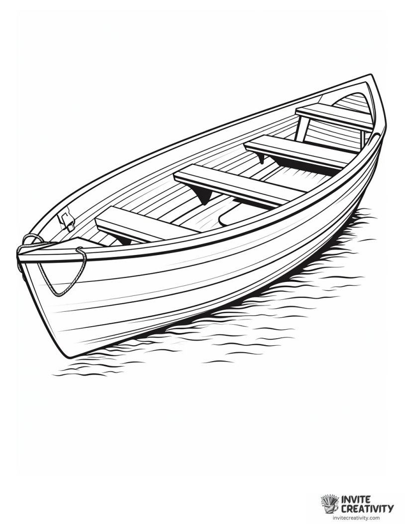 wooden boat coloring sheet