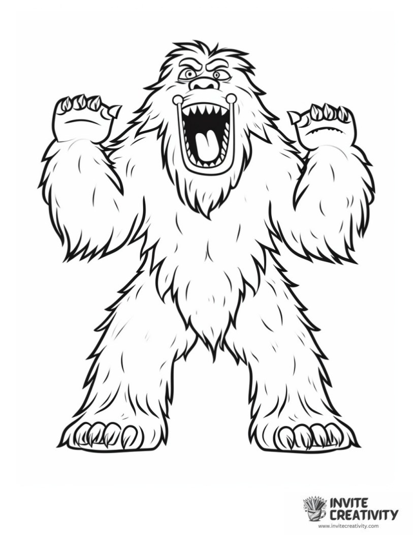 yeti coloring page