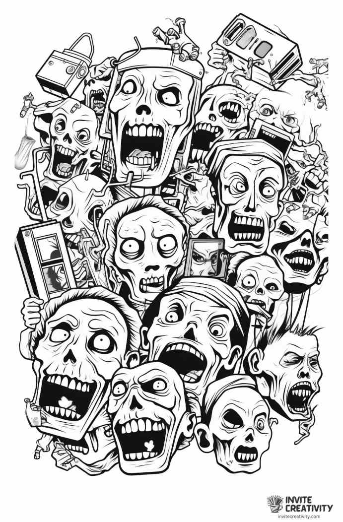 zombie apocalypse coloring sheet