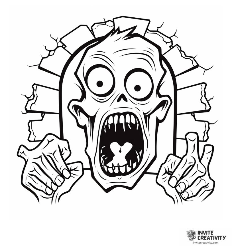 zombie coloring page